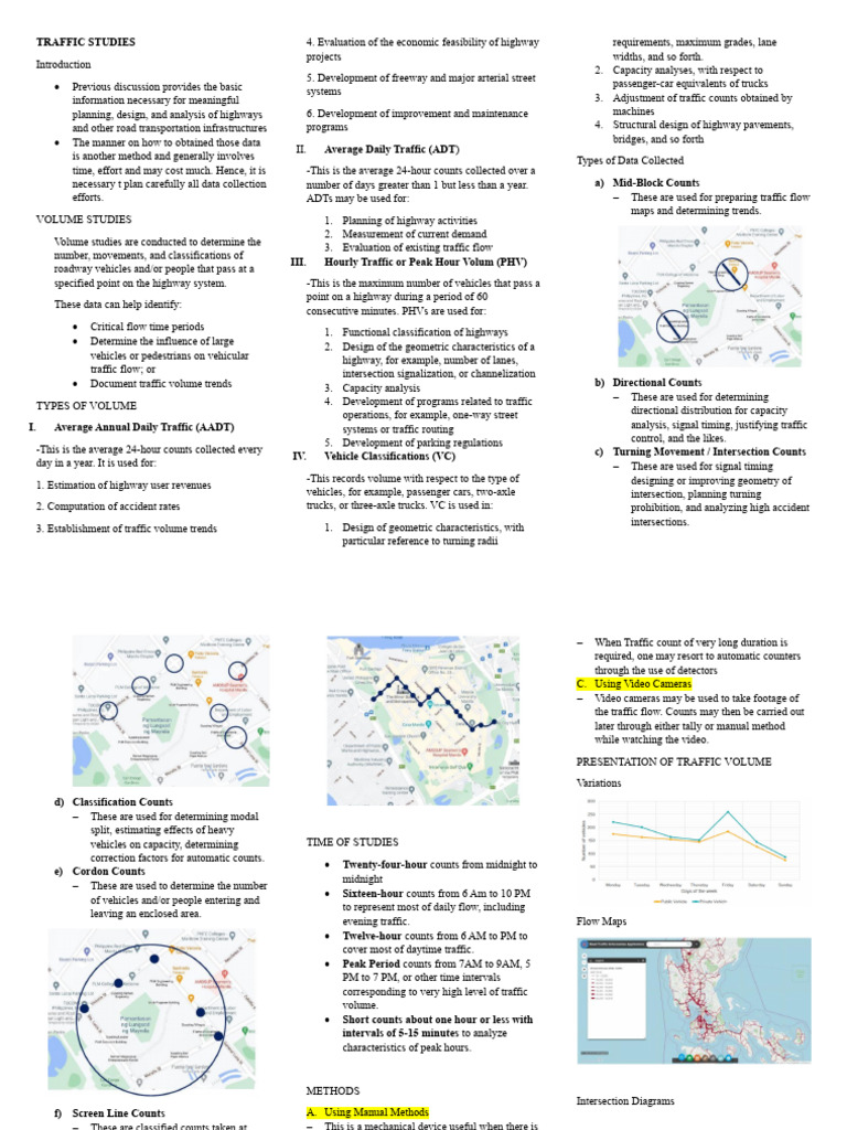 Traffic Volume and Speed Study Methods | PDF | Traffic | Transport