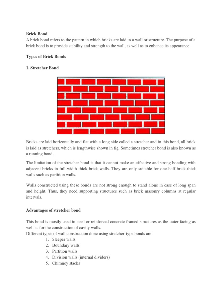 Types of Brick Bonds Explained | PDF | Building Engineering ...