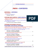 The Strategic Universe Journal 2018 33 Table of Content.