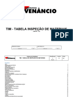 TIM - 001 - 02 - Tabela de Inspeção de Materiais