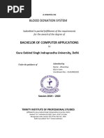 Synopsis On Blood Donation System