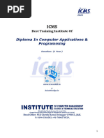 ICMS Limited Hawal Srinagar Diploma in Computer & Programmer PDF