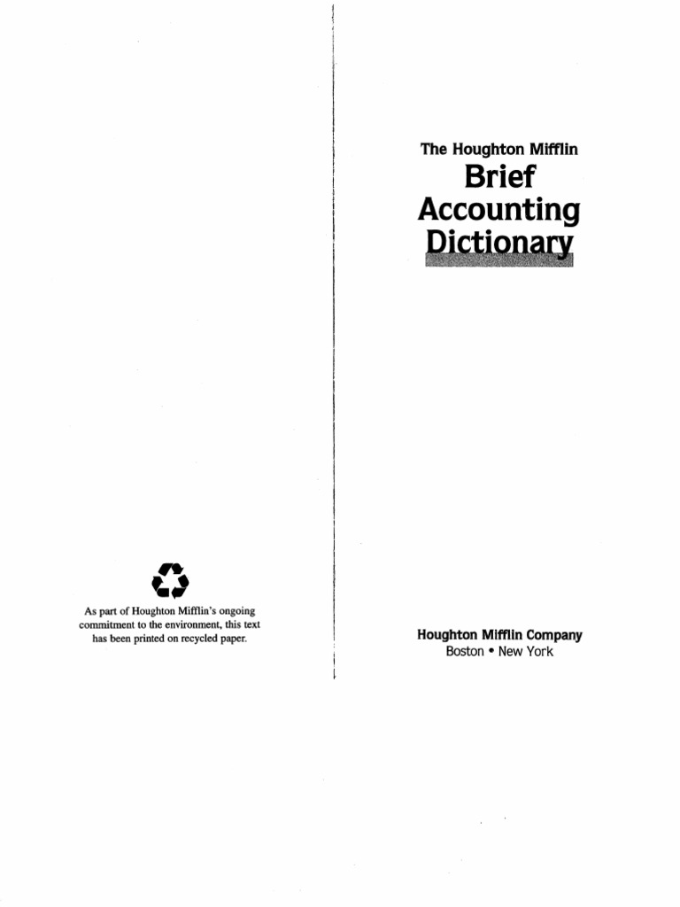 Accounting Dictionary