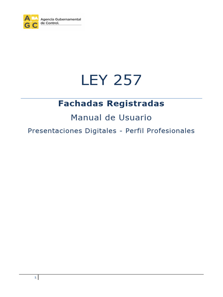 Manual de Usuario Ley 257: Fachadas | PDF | Contraseña | Usuario ...