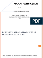 Pancasila Sebagai Dasar Nilai Pengembangan Ilmu