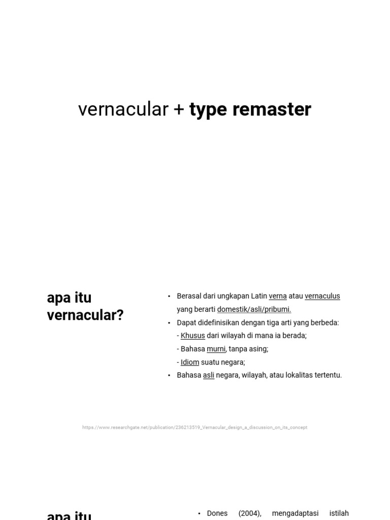 Desain Tipografi Vernakular Remaster | PDF | Kajian Bahasa Asing | Seni
