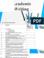 Academic Writing Week 7