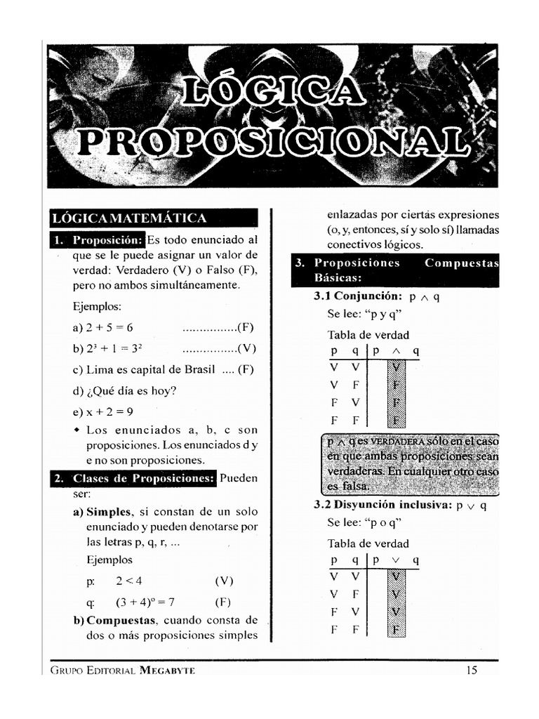 Logica Proposicional by Megabyte | PDF