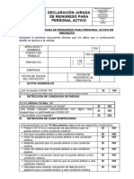 Pdi - Yana Coya - Declaración Jurada de Reingreso para Personal Activo en Proyecto