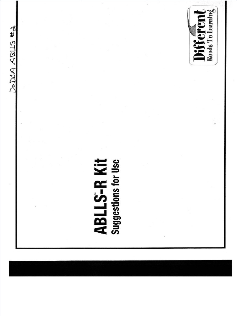 Dokumen - Tips - Ablls Kit Ideas | PDF