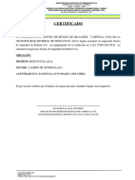 Certificado Caserio Rumipallana