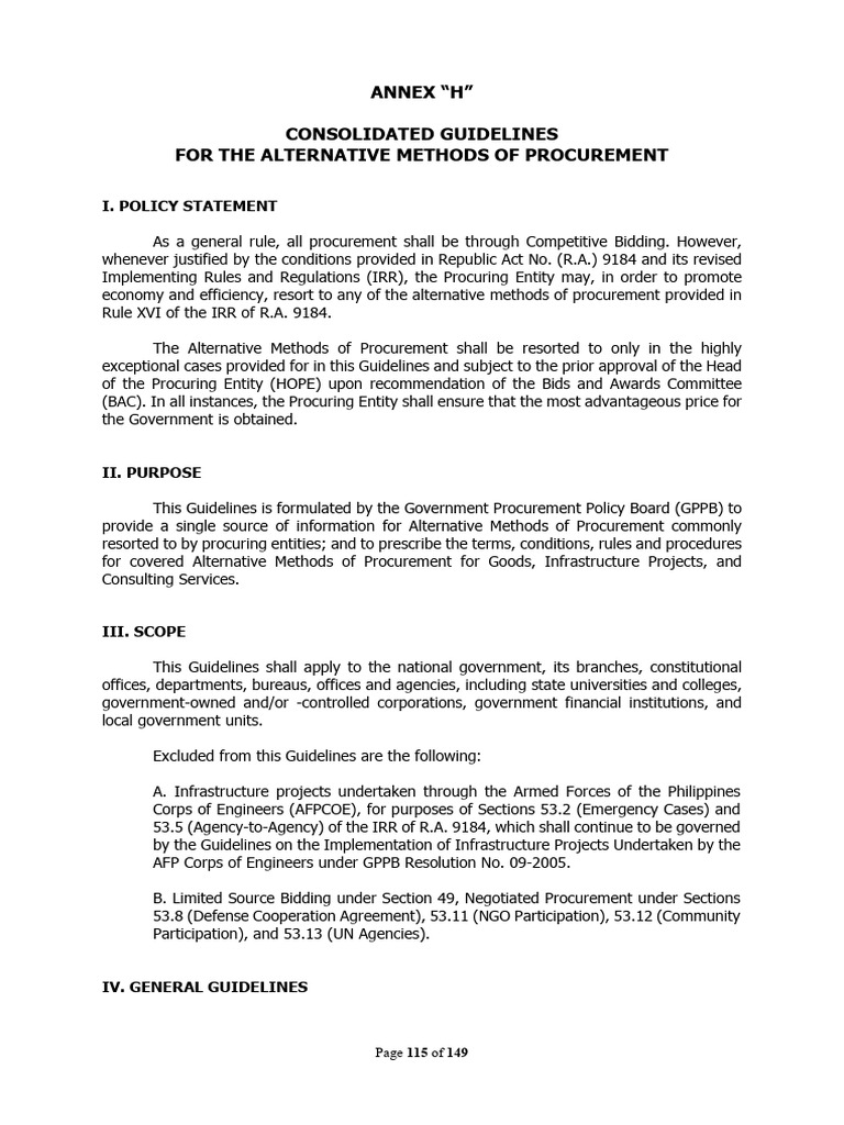Alternative Methods of Procurement 2 PDF Procurement Consultant