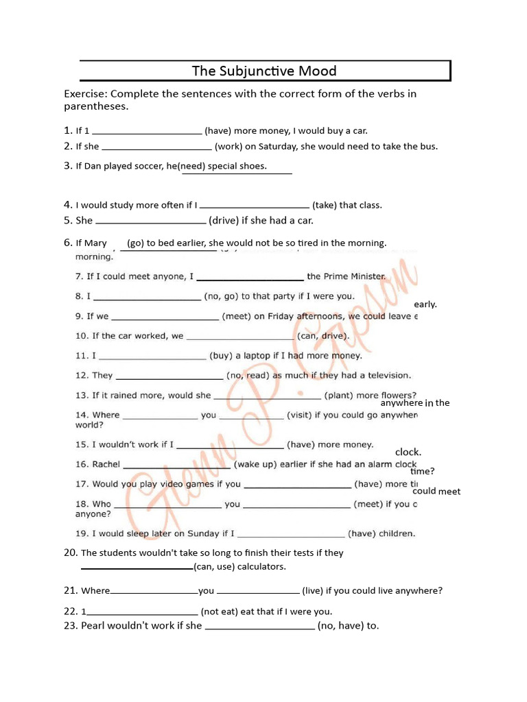 THE SUBJUNCTIVE MOOD PDF visual data 7