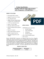 Finisar Ftlx6875mcc 10g DWDM 80km Multi-Rate High Optical Output Tunable SFP T-SFP Optical Transceiver Product Specification A01