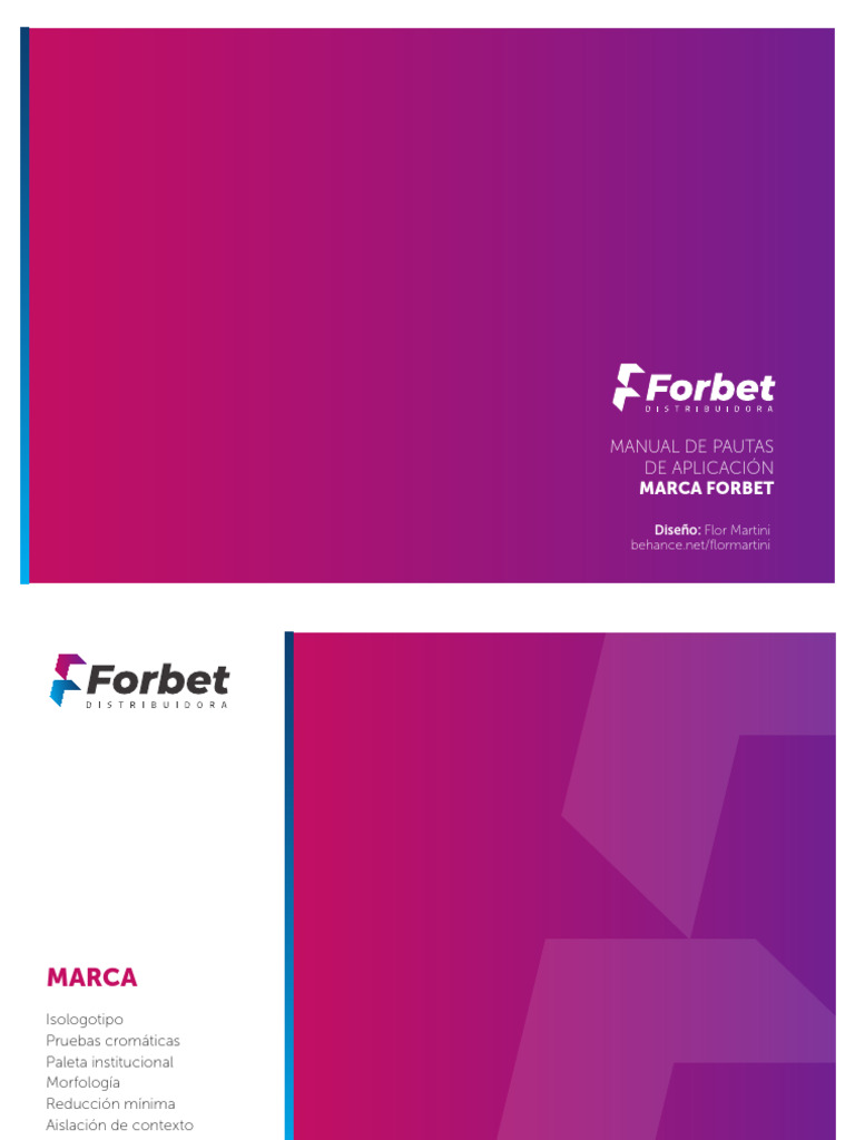 Manual de Aplicación de Marca Forbet | PDF