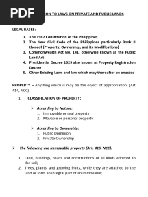 Intro To Law of Private and Public Lands