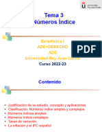 13.10. 2022. Números Índice para ADE y ADE + DERECHO