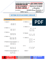 2 - Sistema de Ecuaciones Lineales - Álgebra 1° Iv Bim.