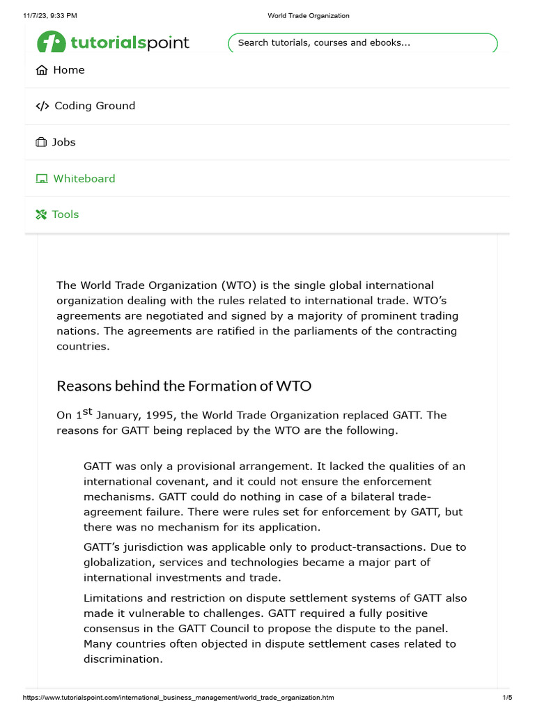 World Trade Organization | PDF | World Trade Organization | General ...