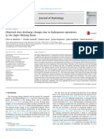 Observed River Discharge Changes Due To Hydropower Operations in The Upper Mekong Basin