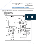 Sectioning and Threaded Fasteners