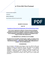 Decreto 723 de 2013 Nivel Nacional