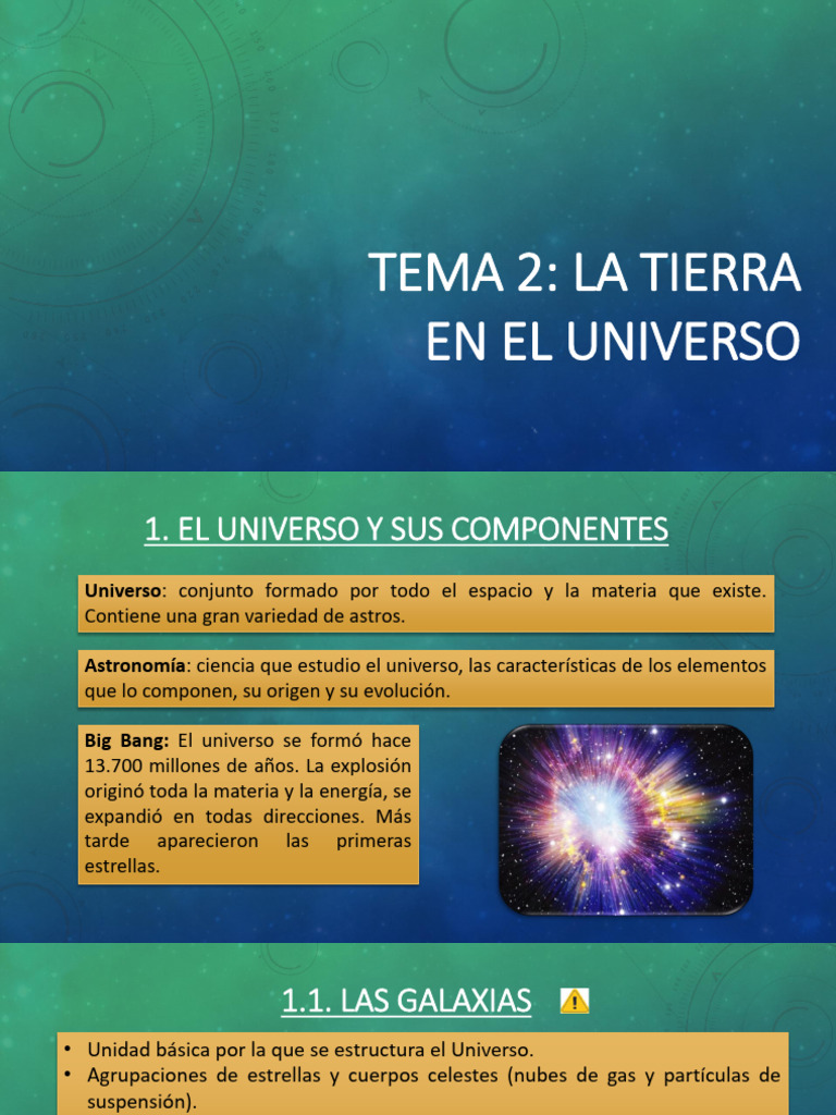 Tema 2. La Tierra en El Universo 2 | PDF | Universo | Luna