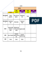 Cardápio IF 2° SEMANA OUTUBRO