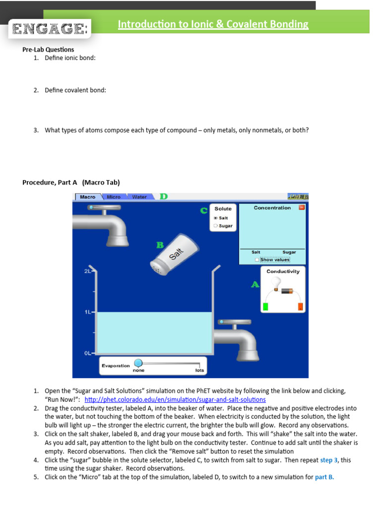 Ionic vs Covalent Bonding Lab Guide | PDF | Sodium Chloride | Chemical Bond