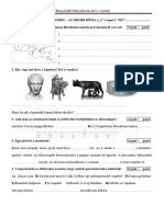 Történelem - 5 - Iii. Várostól A Birodalomig - Az Ókori Róma - A Csoport - 5. Osztály Témazáró Feladatlap