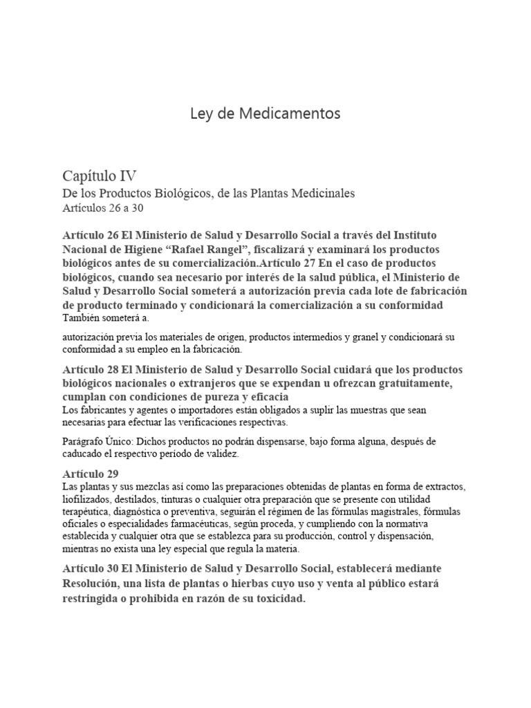 Ley de Medicamentos PDF