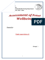 Assessment of Fetal Wellbeing