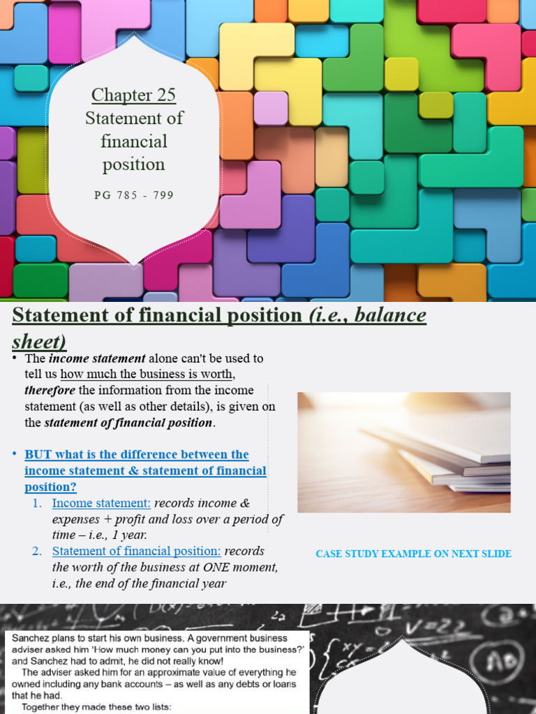 Chapter 25 - Statement of Financial Position | PDF | Balance Sheet