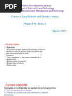 Contract Spec and Qty Surveying CoTM 3rd Yr 1