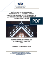 CEH Protocolo Bioseguridad COVID19 Reapertura Reuniones Iglesias Evangelicas 2020