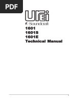 Soundcraft Urei 1601 Technical Manual