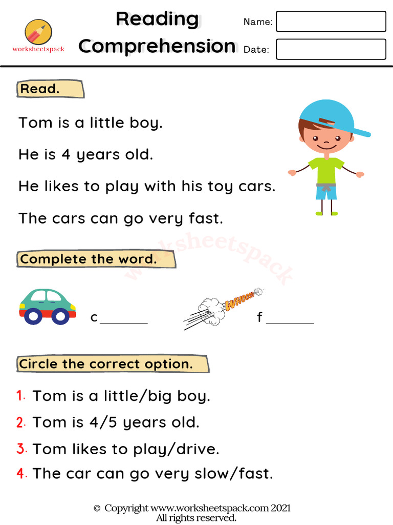 Reading Comprehension Worksheets Free PDF | PDF