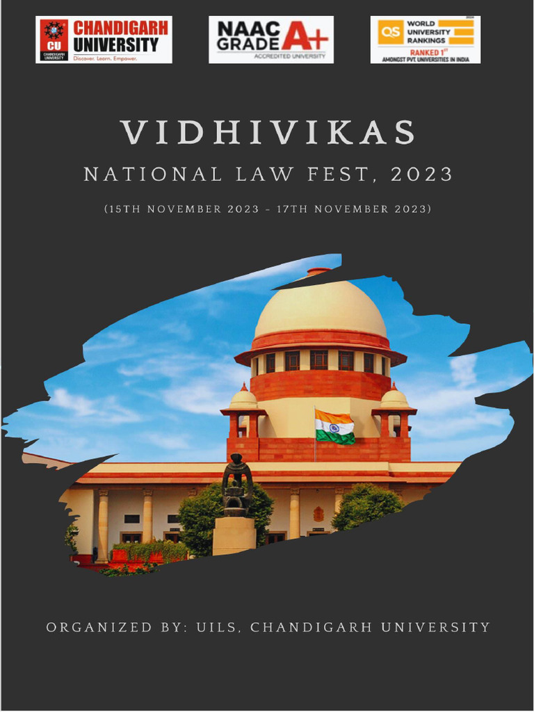 Vidhivikas National Law Fest 2023 Brochure Pdf Judgment Law