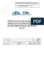 Protocolo de Examenes Ocupacionales RM Industrial Service S.A.C