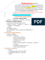 Lecture 4 Bleeding Disorder