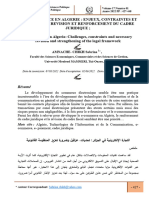 Le E-Commerce en Algerie - Enjeux Contraintes Et Necessaires Revision Et Renforcement Du Cadre Juridique
