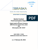 Bright Health Insurance Company - Market Conduct Final Examination Report - Nebraska