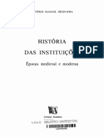 HistÃ Ria Das Instituiã Ã Es Ã©pocas Medieval e Moderna by AntÃ Nio Manuel Hespanha