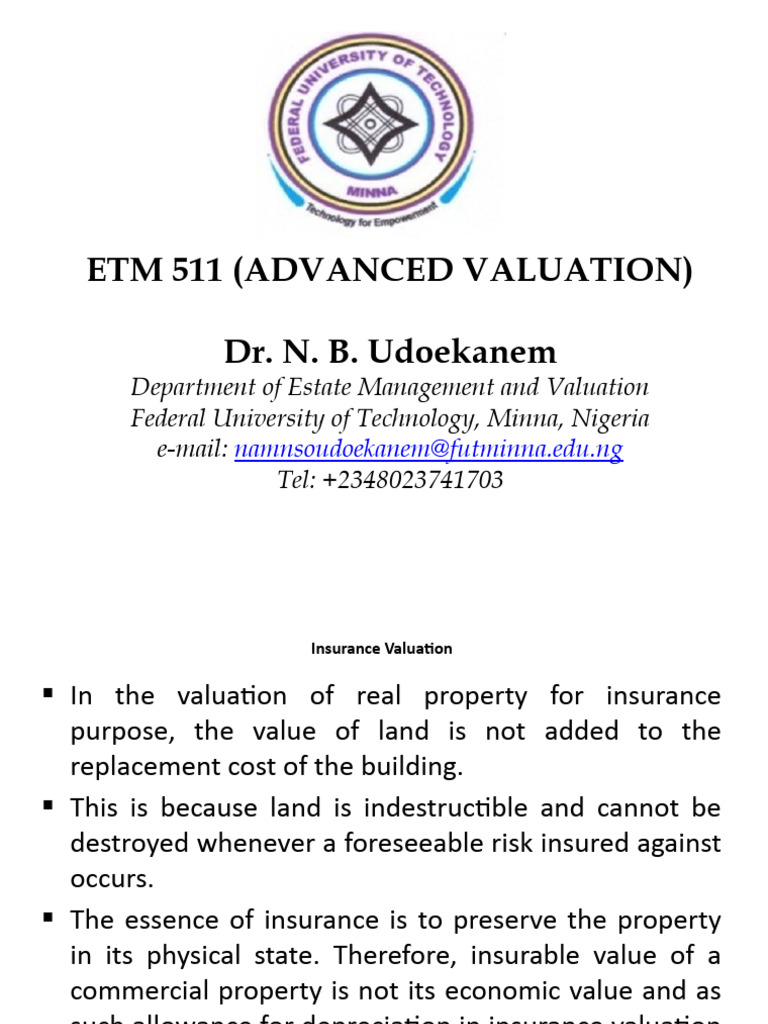 Insurance Valuation of Real Property Guide | PDF | Mortgage Loan ...