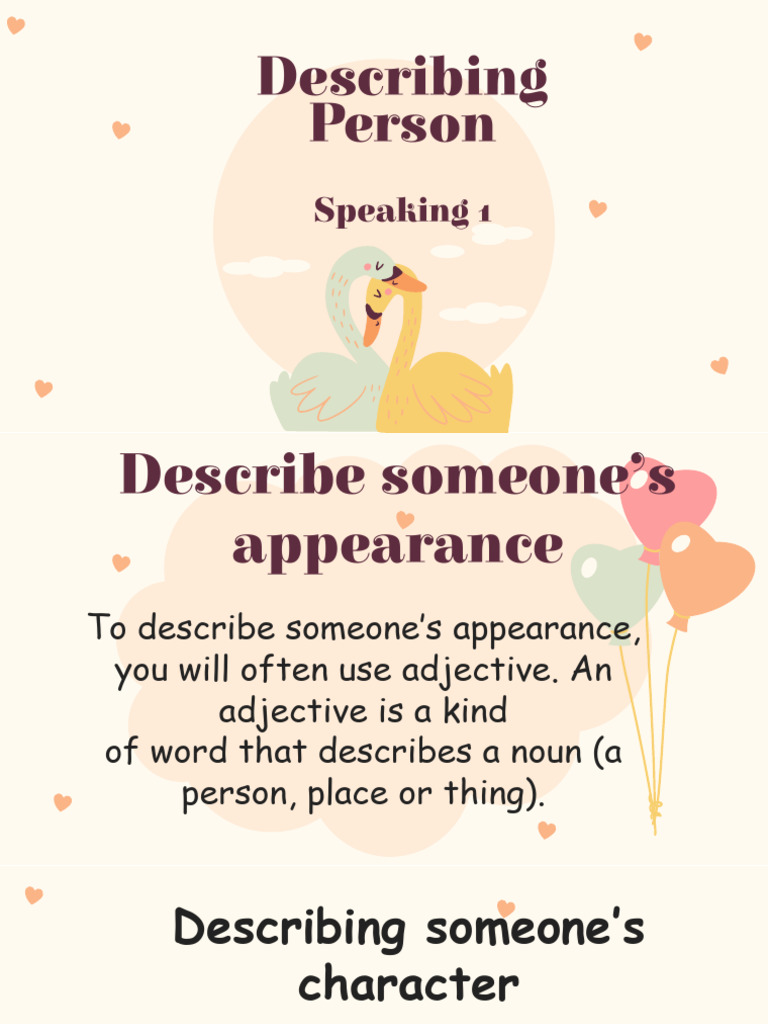 Describing Appearance and Character | PDF | Linguistic Morphology | Grammar