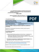 Guía de Actividades y Rúbrica de Evaluación - Unidad 1 - Tarea 1 - Clasificación de Fuentes de Contaminación - En.es