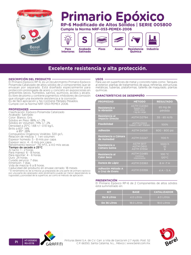 Ficha Primario - Epoxico - rp-6 | PDF | Sólido | Epoxy