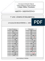 Cartão-Resposta - 7º Ano - 2016 - DeFINITIVO