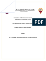 A1 - U2 - Facultades de Las Autoridades en Comercio Exterior