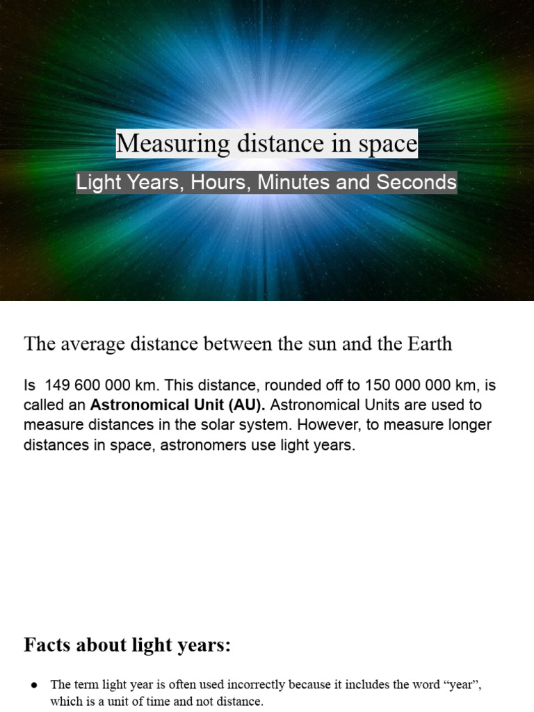 Metric Measurement Of Distance In Space